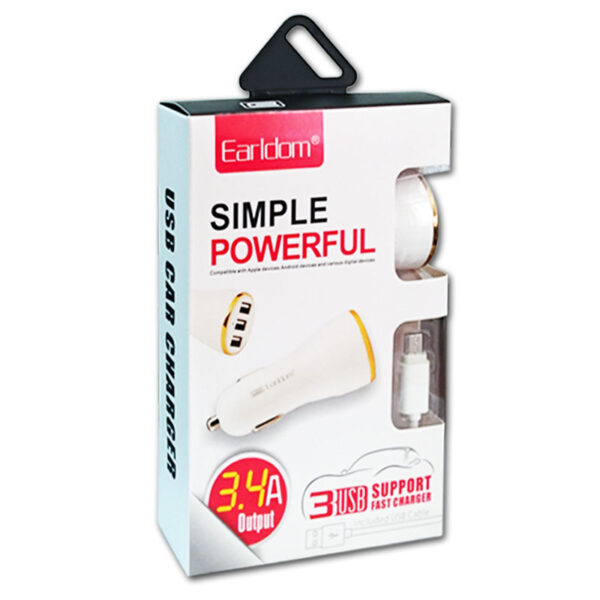 EARLDOM ES-156 USB CAR CHARGER 3,4 A OUTPUT